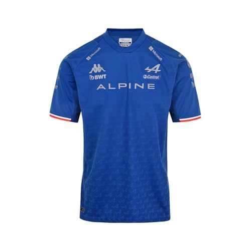 Kappa Camiseta Kombat Fernando Alonso BWT Alpine F1 Team Oficial Fórmula 1, Azul, XL