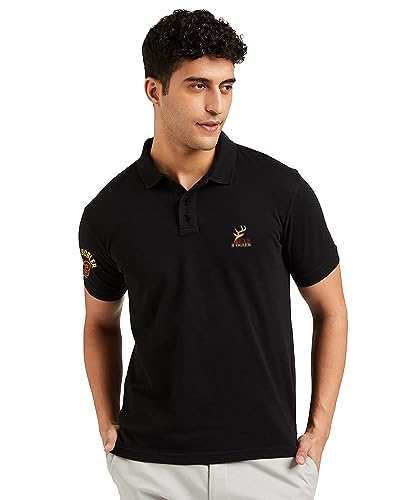 Image of EYEBOGLER Regular Fit Mens Polo Neck Half Sleeve Soild Casual Tshirt