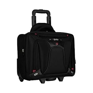 WENGER Transfer Aktenkoffer, Laptop-Tasche zum Rollen, Notebook bis 16 Zoll, Tablet bis 10 Zoll, 20 l, Damen Herren, Büro Business Uni Schule, Schwarz, 600664