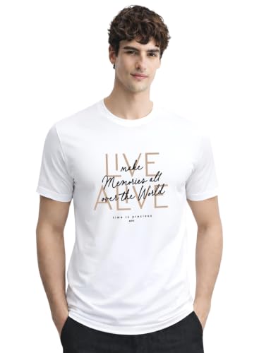 Image of ADRO Printed Tshirt for Men | Cotton Printed T-Shirt | Regular Fit Casual Mens T-Shirts | Premium Summer Tshirts