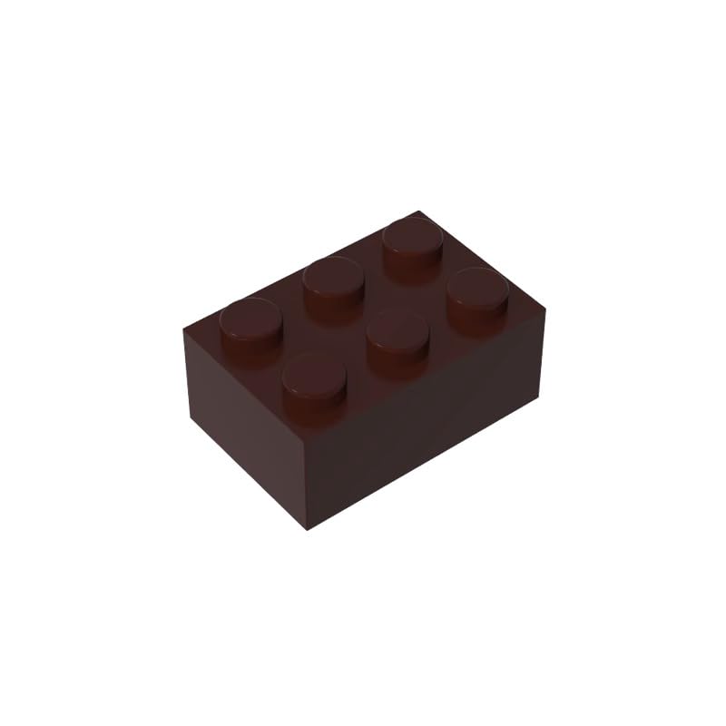 Gobricks 3002 Basic Bricks Brick 2x3 50 Pieces GDS-541 Compatible with Lego Building Blocks Color:Dark Brown โ image 1