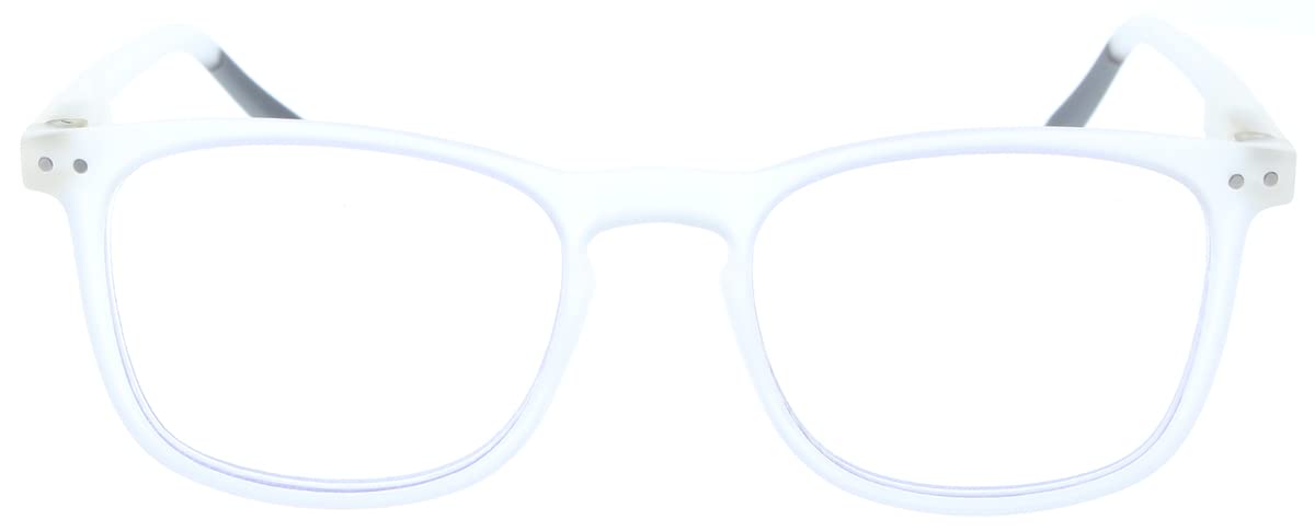 Klasyczne okulary do czytania READ2 z tworzywa sztucznego z zawiasem sprężynowym w zestawie etui przezroczyste + 2,50 dpt