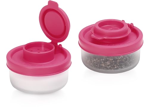 Image of Signoraware BPA Free Plastic Small Spice Sprinkles & Shaker (40mlx2 | Set of 2 | Pink)