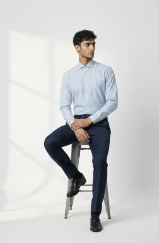Image of JHABAK'S Unstitched Cotton Blend Strip Shirt Fabric