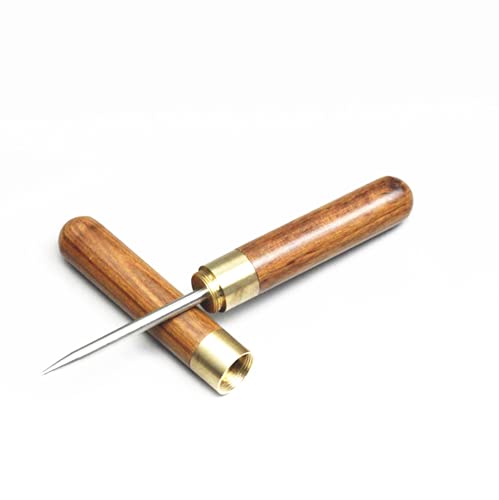 Cafurty Portable Stainless Steel Ice Picks with Wooden Handle Cover for Breaking Ice, Kitchen, Home, Bars, Bartender, Picnics, Camping, Restaurant Kitchen Tool for Breaking Ice - Rose Wood
