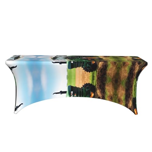 Nappe élasthanne tracteur agricole housse de table stretch 1,8m buffet champêtre - 3