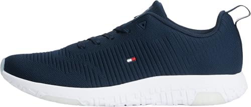 Tommy Hilfiger Herren Runner Sneaker Corporate Knit Rib Runner Sportschuhe