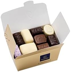 Mixed Belgian Chocolates – 250g Assortment Gift Box – 14pcs Milk, White & Dark Chocolates – Ribbon Wrapped – 100% Cocoa Butter, No Palm Oil