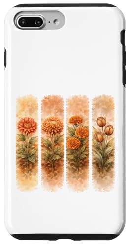 �r���e�[�W �I�����W �ԕ� ���� �{�^�j�J���A�[�g �X�}�z�P�[�X iPhone 7 Plus/8 Plus �p