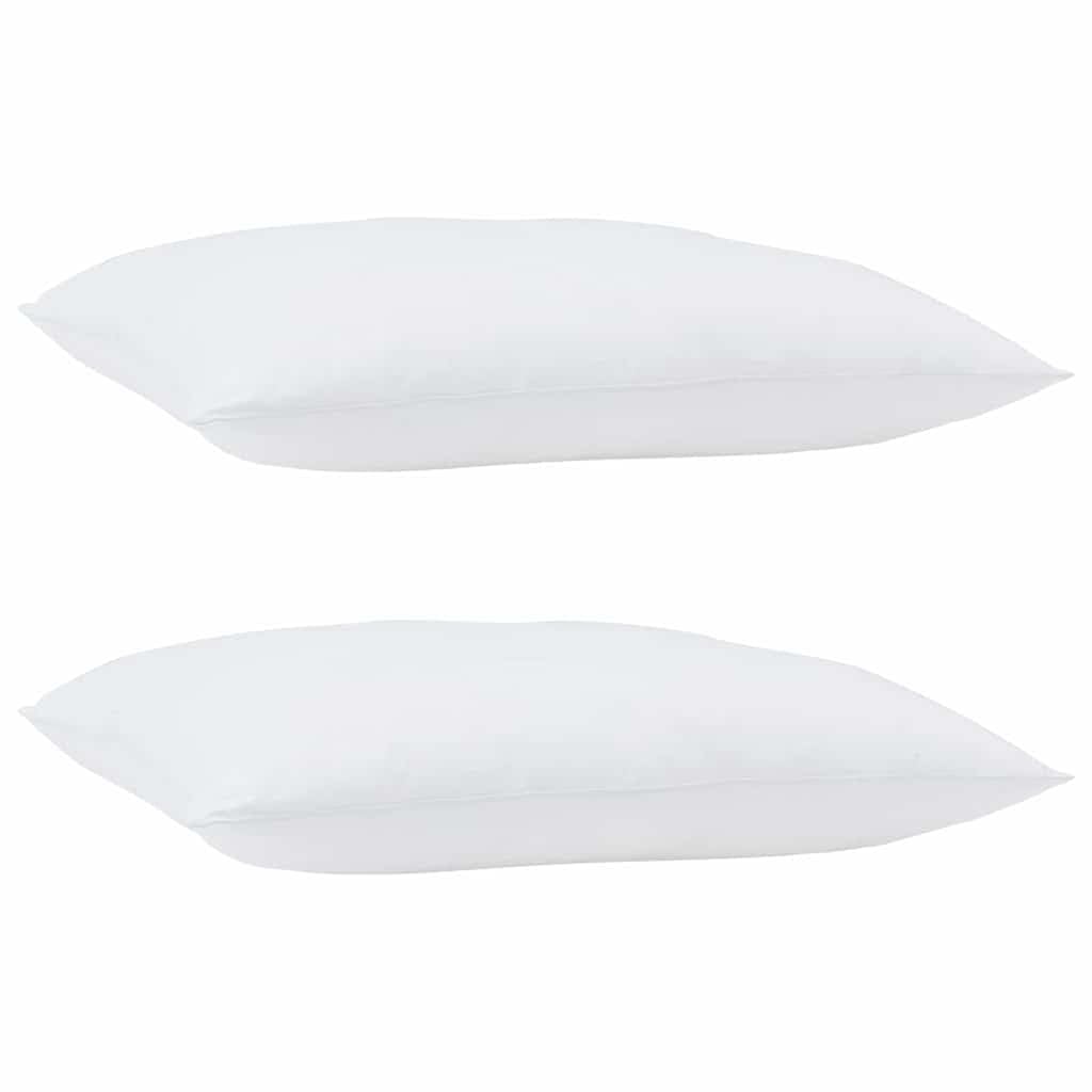 Cojín hipoalergénico con relleno de poliéster, transpirable y suave para un sueño reparador, lavable para dormitorio, almohada de 40 x 60 cm, poliéster de algodón blanco