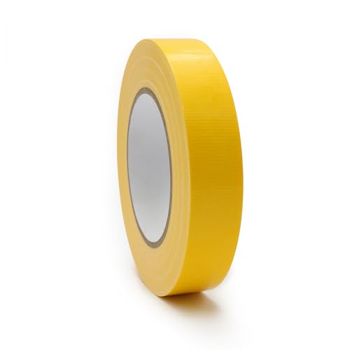 Image of Multi Purpose Yellow Duct Tape 1 Inch X 44 Yards, Heavy Duty Strong Adhesive Tape, No Residue, Waterproof All Weather, Tear by Hand, Industrial Repairs.