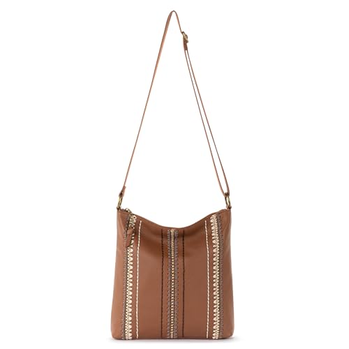 Image of The Sak Lucia Leather Crossbody Purse - Premium Leather Women's Handbag for Everyday & Travel - Cross Body Bag With Zipper