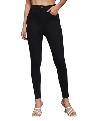 Jean skinny taille haute femme en denim extensible stretch Miss Chase