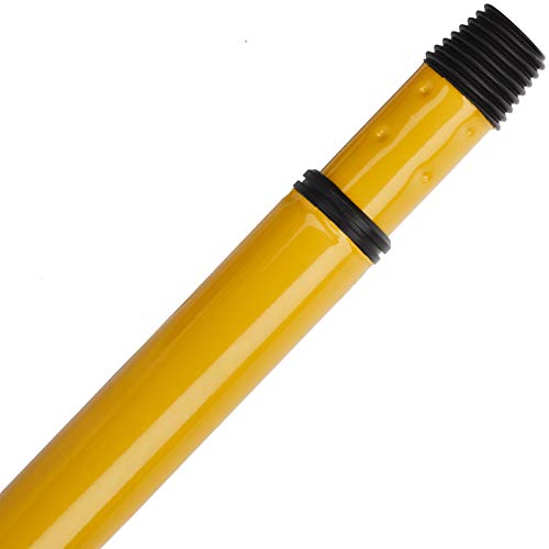 V7 Universal-Kehrbesen, V-Besen mit V-förmigen Borsten, Teleskop-Stiel und Gummilippe zum mühelosen Entfernen von Tier-, Haaren, Staub, Schmutz, Wasser, gelb – Bild 5