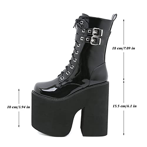 Bottines plateforme cloutées pour vos soirées et festivals punk gothiques