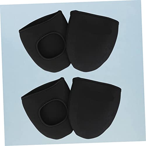 2 pares de cubiertas de zapatos para ciclismo impermeables y cortaviento, cubrezapatos de neopreno antideslizantes para uso al aire libre, diseño de media cobertura para hombre y mujer, mantienen los pies calientes y secos miniatura 6