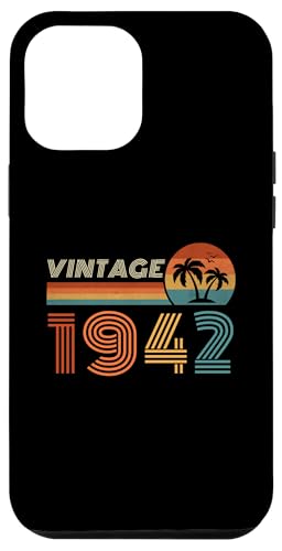 Carcasa para iPhone 14 Plus Regalo de cumpleaños de 82 años para hombres y mujeres, Palm Retro Vintage 1942