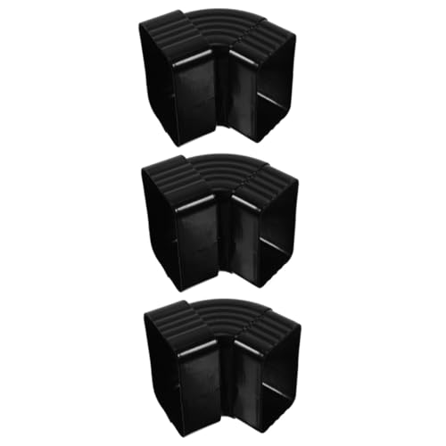 NUOBESTY - NUOBESTY 3 Stück Wellrohrbogen Dachrinnenbögen Fallrohr Regenbogenverbinder 65 Grad Winkelverbinder 65 Grad Winkelverbinder Regenverbinder Aus Legierung Legierungsadapter Schwarze