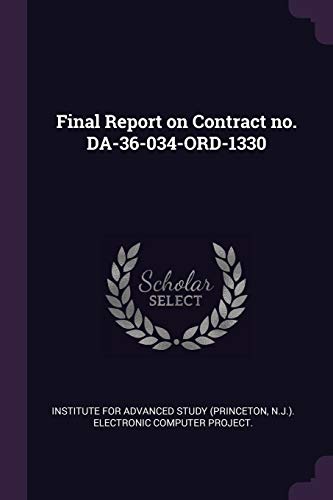 Final Report on Contract no. DA-36-034-ORD-1330