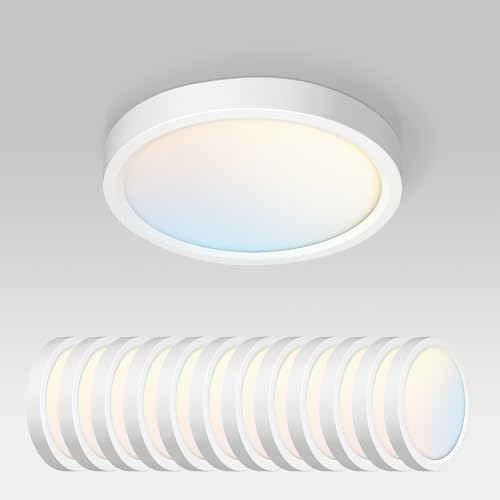 ASD LED 7" Round Flush Mount Ceiling Light Fixture, Low