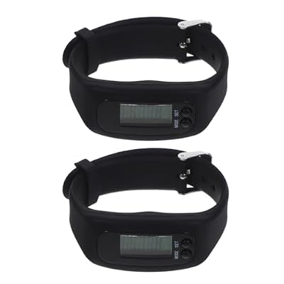 GETAJGHSD 2pcs Silicone Step Counters Wristband Lightweight Portable Digital Sports Watch with Stylish Design for Outdoor Activities and Everyday Use