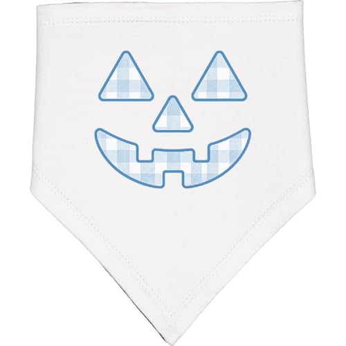 inktastic Plaid Pumpkin Face Halloween Checkered Print Baby Bandana Bib