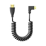 LLINthy 90 Grad Abgewinkelter HDTV Stecker Auf Stecker Adapter Spiralkabel...