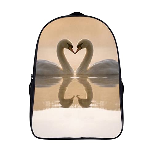 Cartable sac à dos d'école enfants motif cygne 3D cool pour fille et garçon