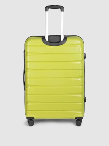 Image of Teakwood Unisex Trolley Bag for Travel, Hard Cabin Trolley Suitcase Bag, Numver Lock System 360 Degree 8 Rotating Wheels | Set of 3 (55, 65, 76 CM, Lime Green)