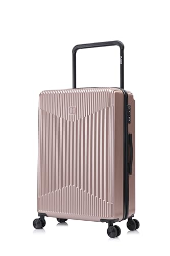 CELIMS – Maletas con ancho Trolley – Cabina, Media, Grande, 55x35x25, ABS, Ruedas 360º, ABS, Resistente, Ligera, Equipaje, Set de Maleta, Rosa dorado., Grande, Grande
