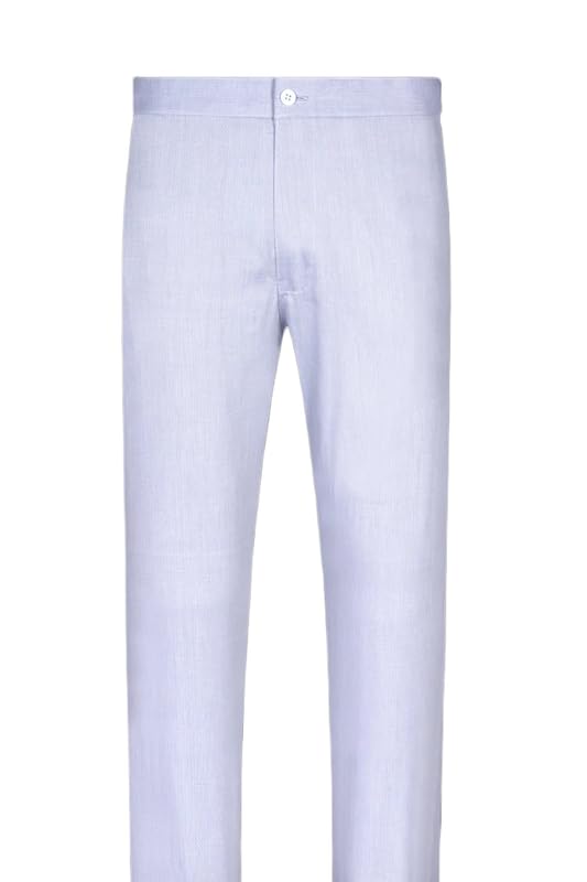 Men's Selago Gray Dobby Textured Premium Cotton Lounge Pant-image-22