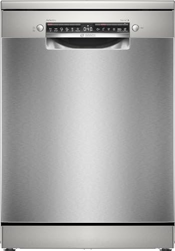 Bosch SMS6ZCI10E Serie 6 Lavavajillas, Independiente, PerfectDry, bajo consumo de energía, Home Connect, diagnóstico, acero asistente de lavado, 60 cm