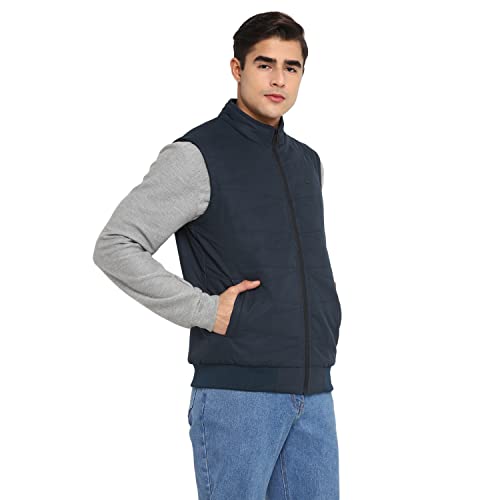 Image of Red Chief Men Regular Fit Polyester Full Sleeve Solid Standard Length Casual Jacket