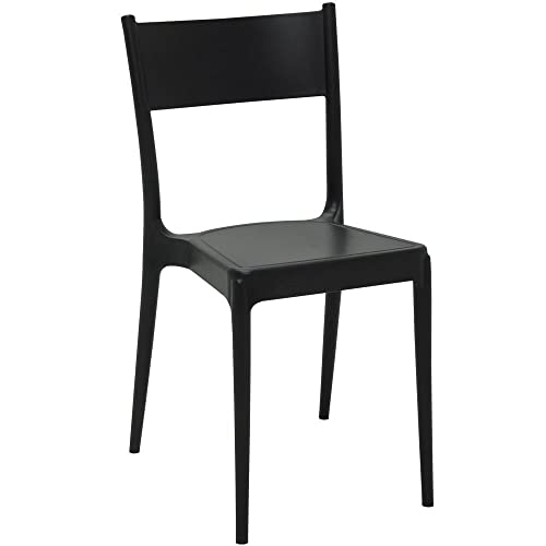 Cadeira Tramontina Diana Eco em Polipropileno e Fibra de Vidro Preto glide