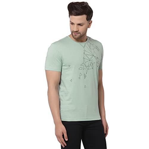 Image of Red Tape Men Pastel Green Round Neck T-Shirt