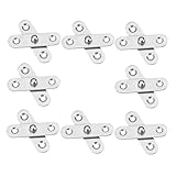 NULYLU 12 Stück Drehbare Versteckte Scharniere, Edelstahlscharniere, Innentürscharniere, Drehtürbeschläge, Versteckte Türscharniere, Robuste Torscharniere, Drehscharnier,