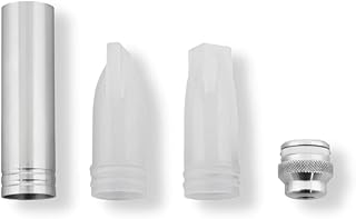 iSi Decorator Tips with Adaptor for Filling and Decorating for iSi Gourmet Whippers, Set of 4, Stainless Steel/Plastic