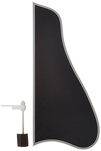 SCUD アーチトップギター用ピックガード、 ラージ/ブラック、ニッケルブラケット付ATPGB-L