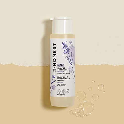 The Honest Company 2-In-1 Cleansing Shampoo + Body Wash | Gentle For Baby | Naturally Derived, Tear-Free, Hypoallergenic | Lavender Calm, 18 Fl Oz #TOP2