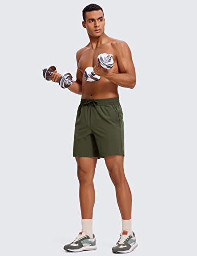 Image of CRZ YOGA Linerless Workout Shorts 7'' | Lightweight, Quick Dry, Running, Pockets, for Men