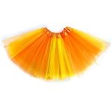 DMLBC Thanksgiving Orange Yellow Tutu Skirt for Girls Women Princess Ballet Tutu Kids Adult Thanksgiving Dress-Up Turkeys Tutu Costume