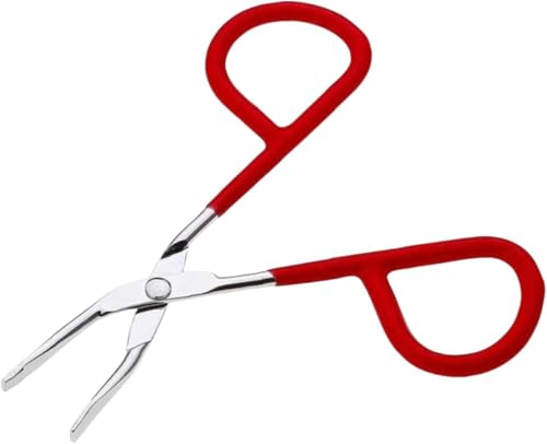 1Pc Random Color Eyebrow Tweezer Stainless Steel Scissors Shaped Tweezer Slant Tip Tweezers Clip Hair Tweezers Beauty Tool for Women Girl Hair Removal