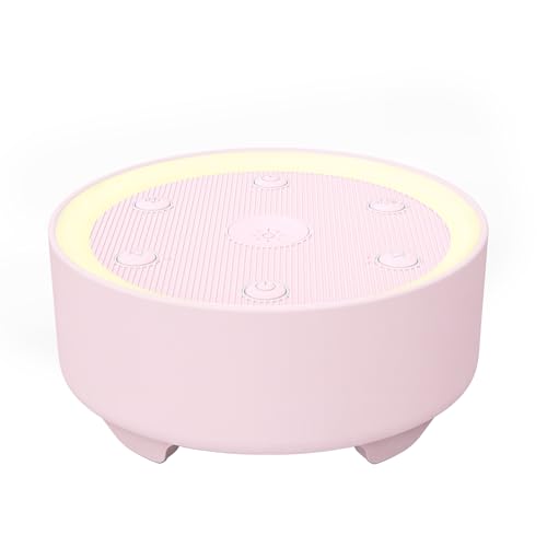 Image of Kipcush White Noise Machine for Sleeping - High-Fidelity Non-Looping Sounds, Dimmable Night Light, USB Powered, Sleep Sound Machine for Baby, Kids & Adults (K8-T Light Nude, Standard)