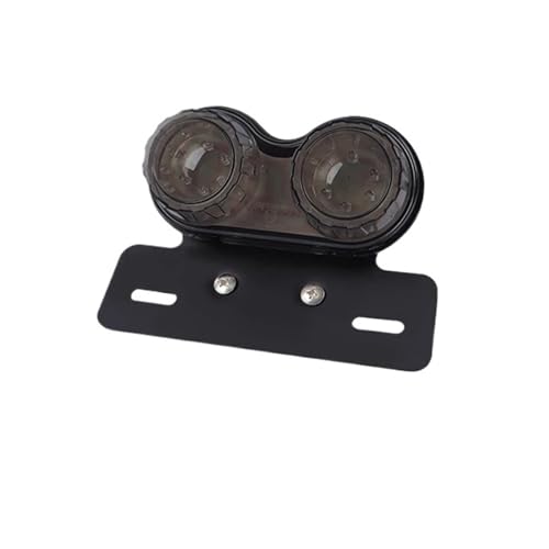 Piloto trasero LED para moto de 12V con intermitentes integrados y soporte de matrícula universal