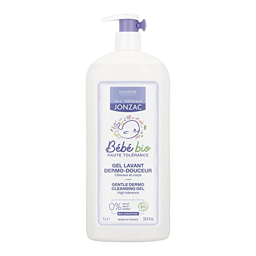 Gel lavant dermo-douceur Eau de Jonzac Bébé bio 1 L pour la toilette quotidienne du corps et des cheveux