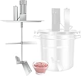 Kommerzieller elektrischer Lebensmittelrührer, automatische Edelstahl-Lebensmittelmixer-Rührmaschine mit einstellbarer Geschwindigkeit, doppeltem Rührpaddel, for Kochen von Marmelade(25–45 kg)