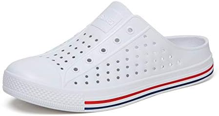 SAGUARO Womens Mens Garden Clogs Shoes Casual Slippers Unisex Quick Drying Sandals Summer Anti-Slip Beach Shoes White
