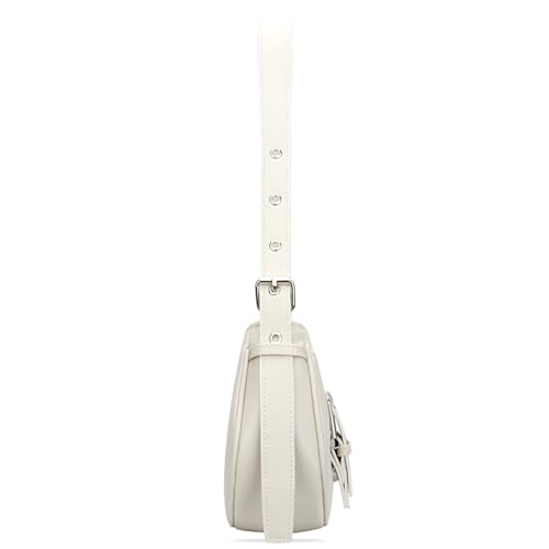 Image of KKXIU Shoulder Bags for Women Retro Vegan Leather Purse | Small Crescent Trendy Clutch | Y2K Underarm Hobo Handbag with Adjustable Strap