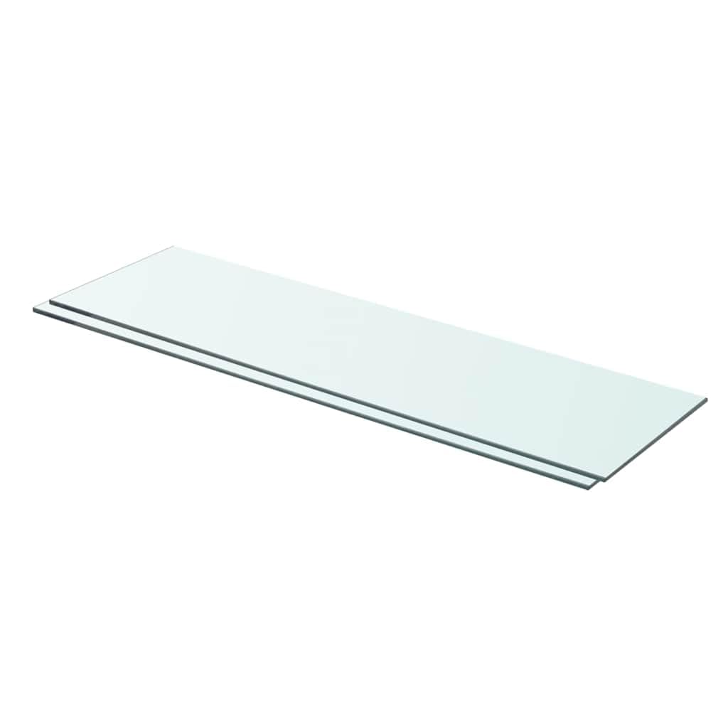 Ripiani in vetro temperato trasparente 2 pezzi pannello 70 x 20 cm per parete moderna espositore da bancone carico 15 kg resistente e facile da pulire
