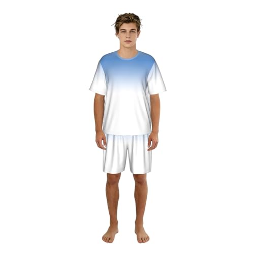 Pyjama homme bleu imprimé élégant pour vos week-ends paresseux et moments de détente